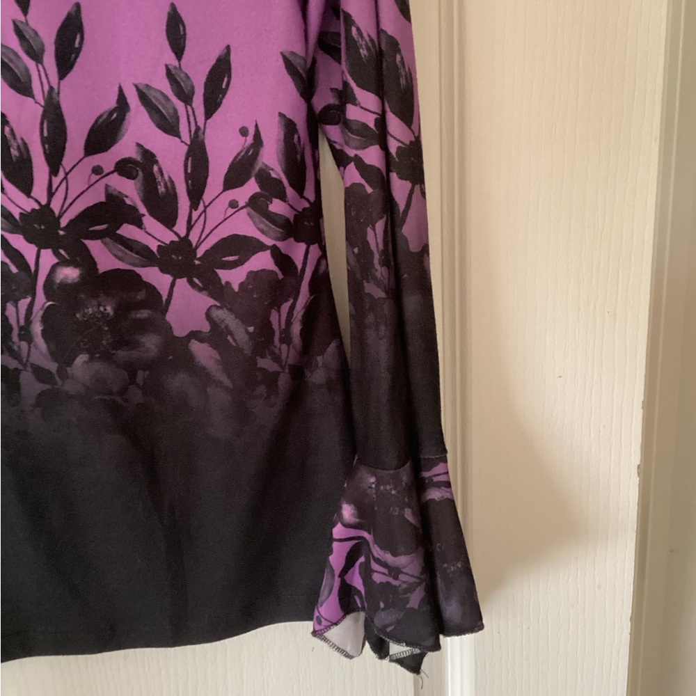 Purple and Black Women's Top - Picture 3 of 3